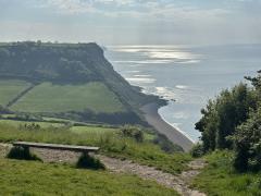 Looking down towards Salcombe Mouth - and the next climb!